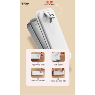 (MẪU MỚI) Hộp cơm điện Bear DFH-B17K2, 3 khay 2 tầng