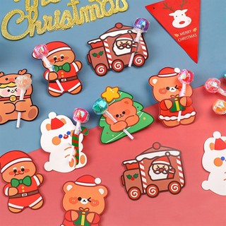 Thiệp noel set 5 giáng sinh sáng tạo thiết kế kèm quà tặng