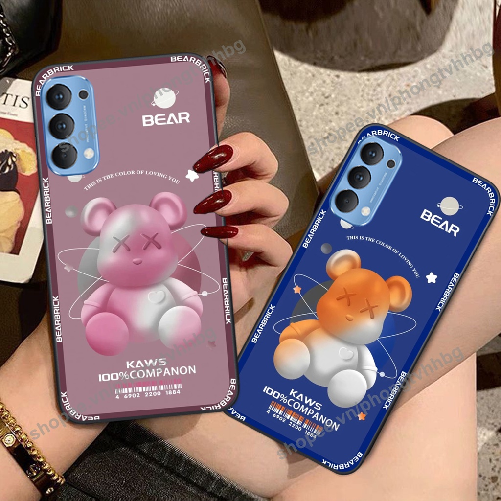 Ốp lưng Oppo Reno4 / Reno4 Pro / Reno 4 BEARBRICK, KAWS nhiều mẫu chất cute mới nhất hot