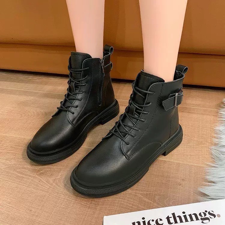 XẢ KHO (S99) Bốt nữ có dây buộc trước cá tính đế 2 phân (Mã 823)