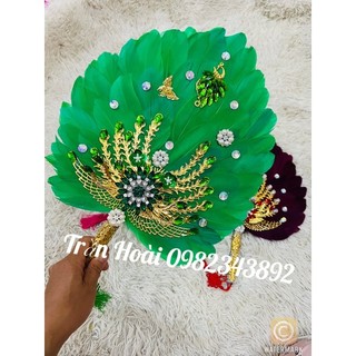 phụ kiện hầu đồng - quạt lông vũ ,quạt hầu cô chín , quạt hầu các giá chúa , chầu , cô