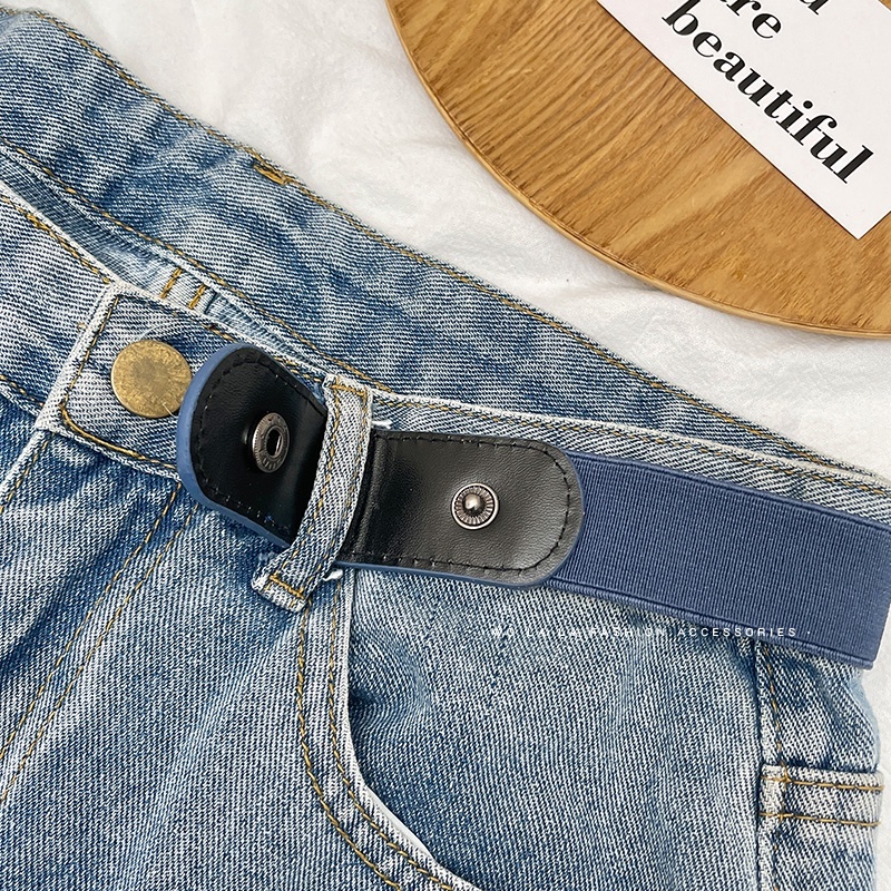 Thắt Lưng Unisex Co Giãn Không Để Lại Dấu Vết Phong Cách Hàn Quốc Mới