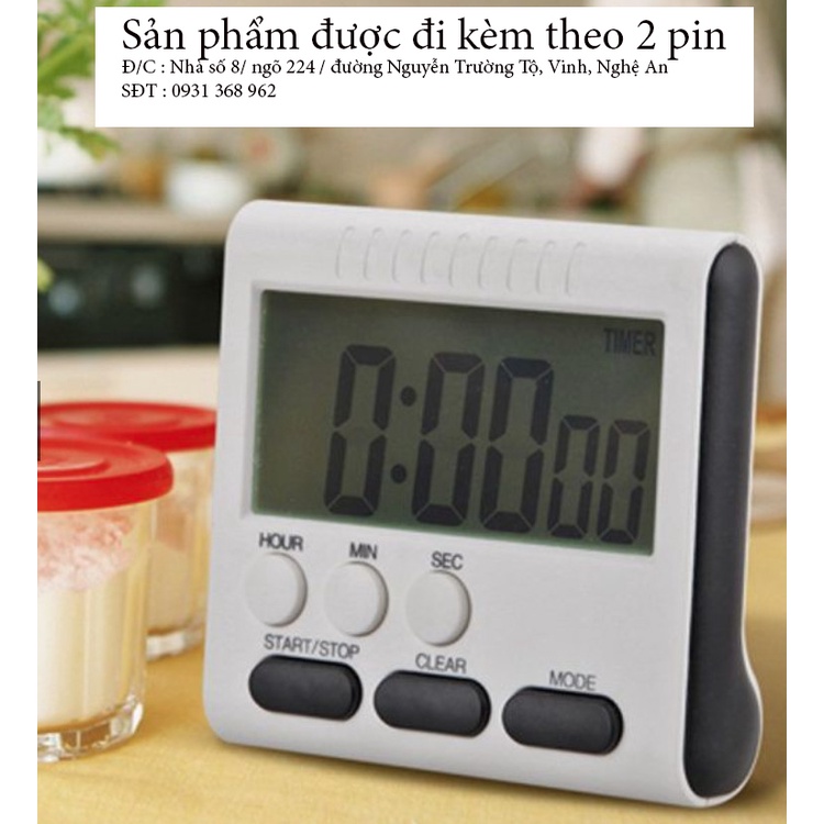 Đồng hồ hẹn giờ đếm ngược hẹn giờ ủ trà, nấu trân châu,nấu ăn Giúp,Nấu ăn,Thể Thao , học tập,...
