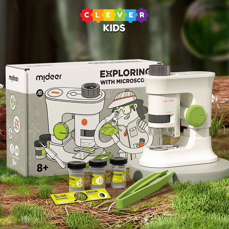 Kính Hiển Vi Cầm Tay Mideer Exploring With Microscope, Đồ Chơi Khám Phá Khoa Học Cho Bé Từ 6 Tuổi+ - CleverKids