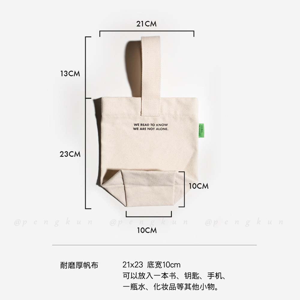 Túi Vải Canvas mini Đựng Ly Nước Uống Thân Thiện Với Môi Trường Mang Đi Tiện Lợi