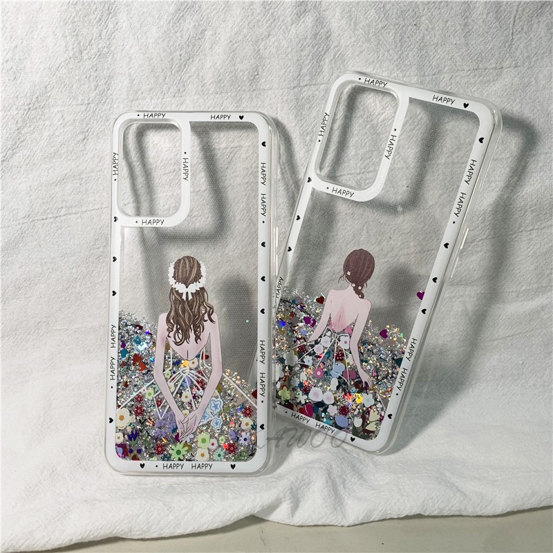 Ốp Điện Thoại TPU Dẻo Họa Tiết Cô Gái Xinh Đẹp Cho Samsung Galaxy A53 A73 S20 FE S21 Note 20 10 Lite A51 A71 A32 A03S
