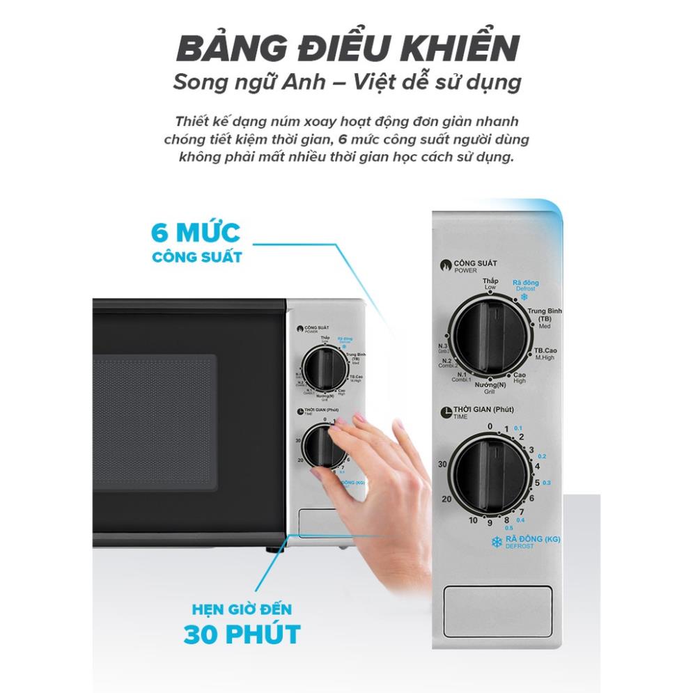 Lò Vi Sóng Cơ Sharp R-G225VN-BK Công suất 700W - Nướng 1000W - Bảo hành 12 tháng