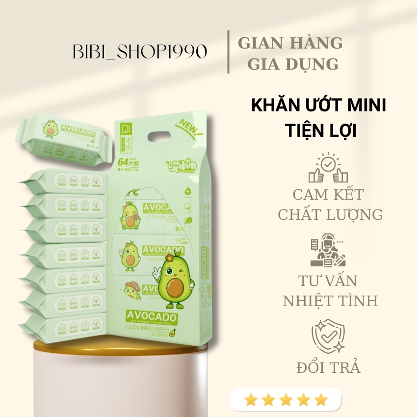 Khăn ướt mini bỏ túi tiện lợi - Khăn đa năng dễ thương