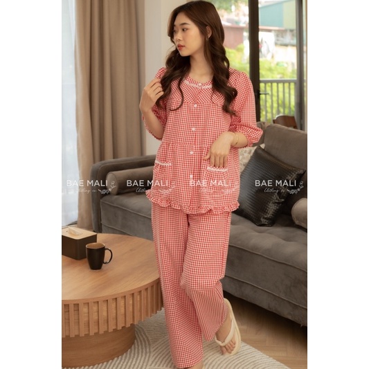 SP310- Bộ mặc nhà babydoll phối ren