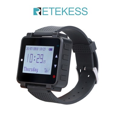 Retekess T128 Nhà hàng Radio Tracker Sửa đổi Đồng hồ Máy nhắn tin Bộ sạc Buzzer Tương thích với nhiều cuộc gọi nút Retekess