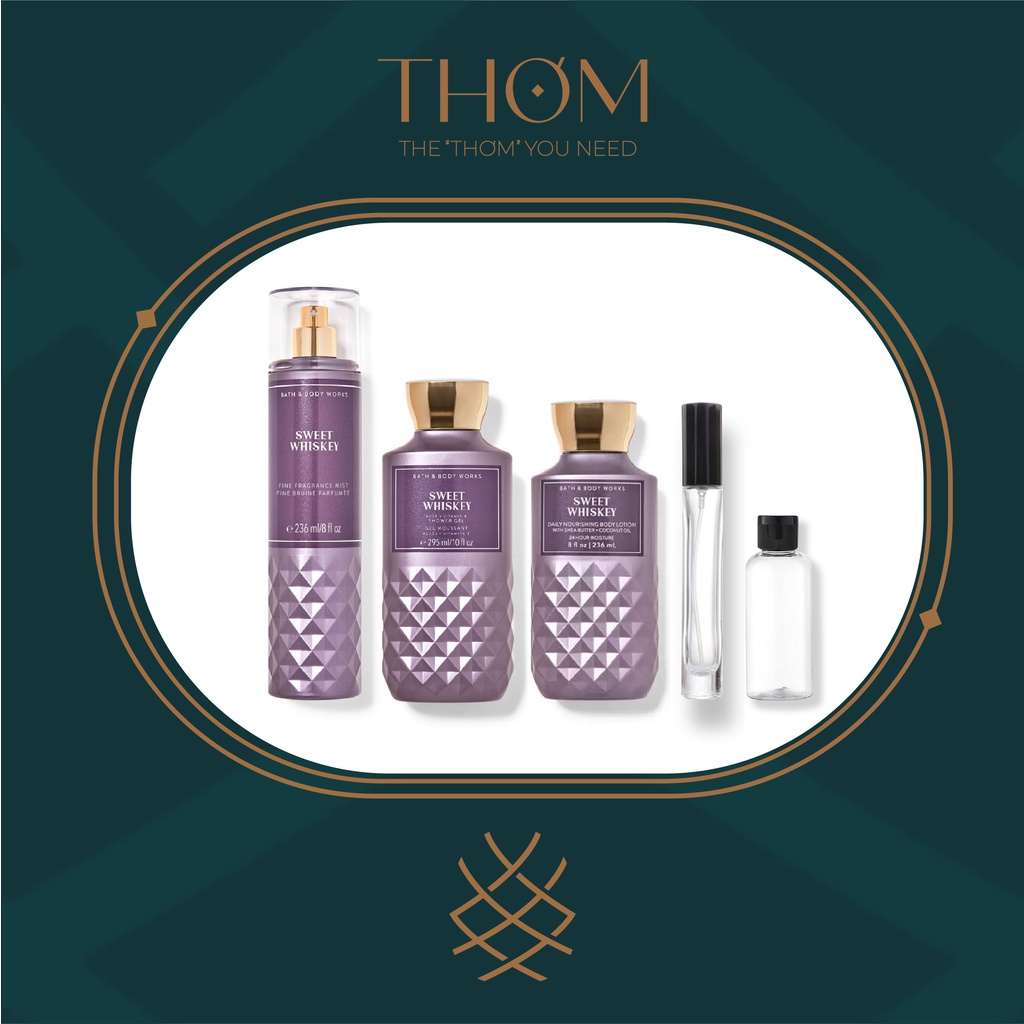[5ML 10ML 33ML] SWEET WHISKEY | Sản Phẩm Tắm Dưỡng Xịt Thơm Toàn Thân Bath &amp; Body Works