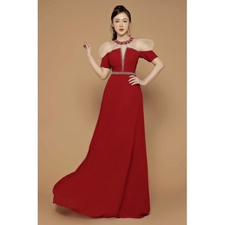 Đầm dạ hội đỏ quý phái. Hàng TK cao cấp