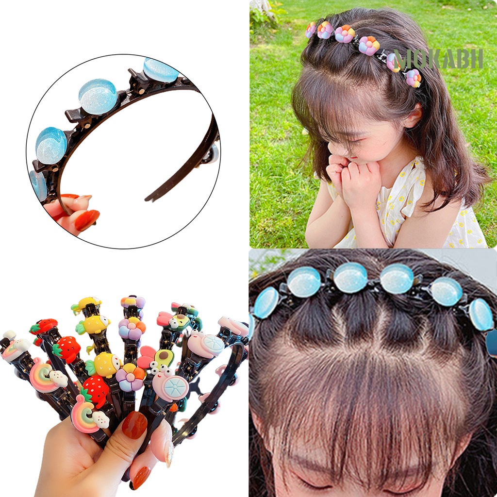 [mokabh] Băng Đô Cài Tóc Co Giãn Nhiều Họa Tiết Dâu Tây Nhiều Màu Sắc Dễ Thương Dành Cho Bé Gái
