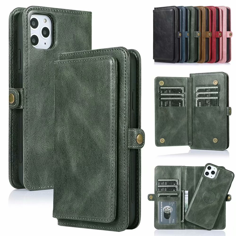 Bao Da Điện Thoại Có Ngăn Đựng Thẻ Đa Năng Phong Cách Retro Phù Hợp Cho iPhone 14 13 pro max