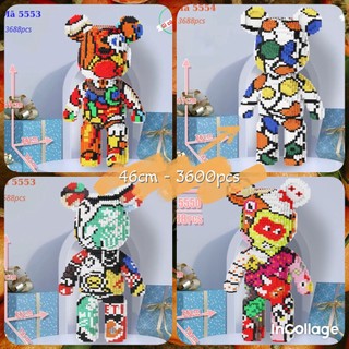 Đồ chơi lắp ráp Gấu Bearbrick size lớn 46cm hãng DUZ, làm quà tặng và mô hình decor