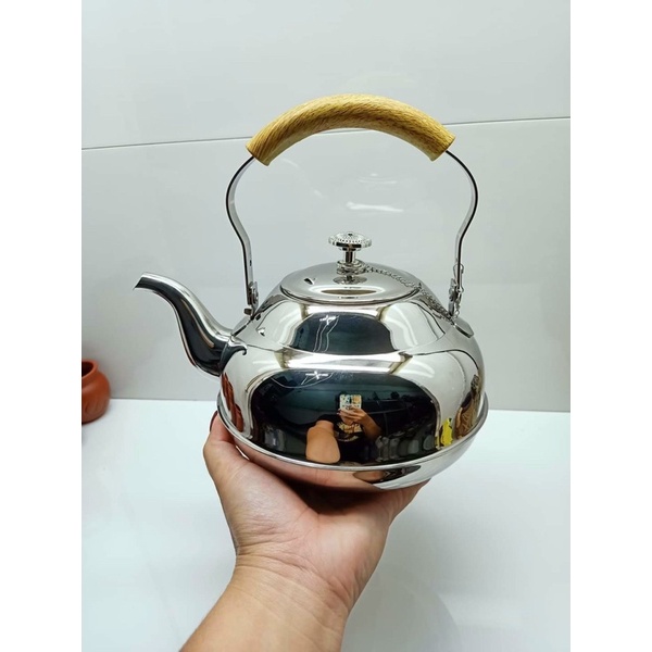 Ấm đun nước có lõi lọc quai giả gỗ cao cấp