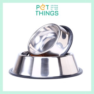 Chén inox thô cho chó mèo
