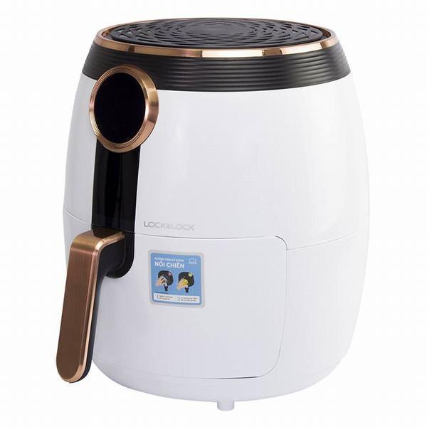 Nồi chiên không dầu Lock&Lock digital eco fryer EJF376 4L màu trắng