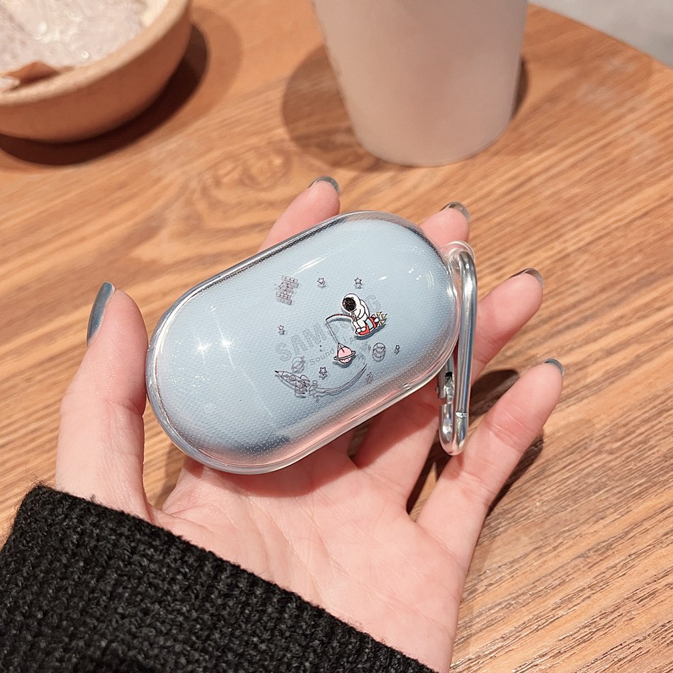Ốp Điện Thoại TPU Silicone Trong Suốt Họa Tiết Phi Hành Gia Hoạt Hình Cho Samsung Galaxy buds / buds plus / buds +