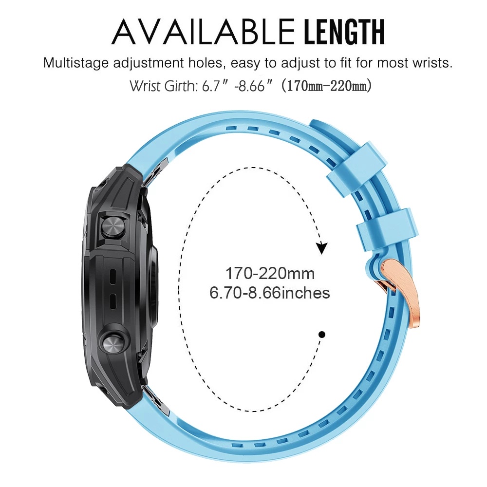 Dây Đeo Thay Thế 20mm Bằng Silicon Chất Lượng Cao Cho garmin fenix 7s 6s pro solar 5s plus approach s70 42mm