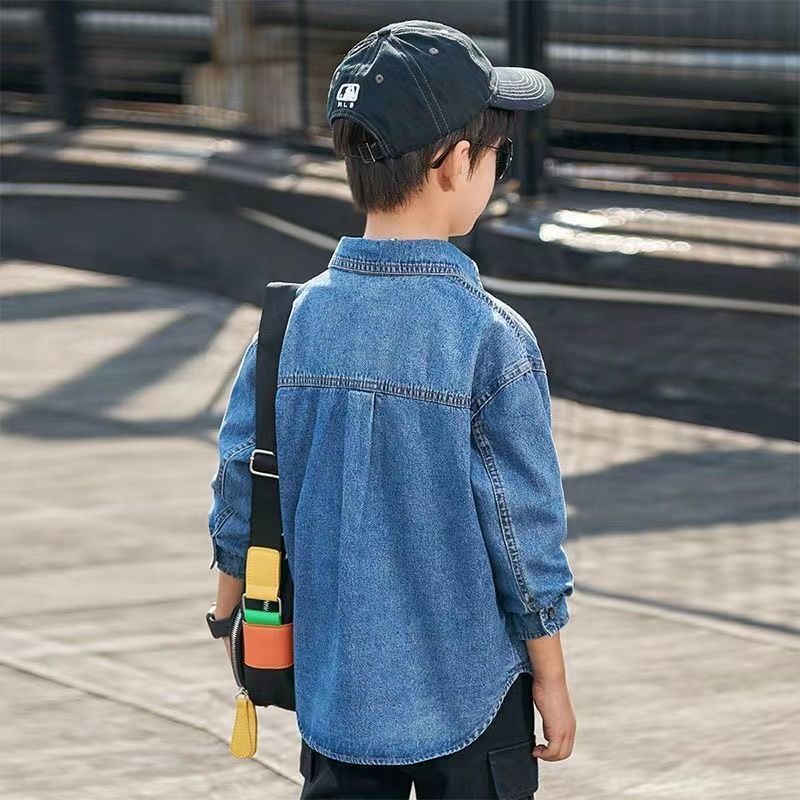 Áo Khoác denim Thời Trang Hàn Quốc 2022 Dành Cho Bé Trai
