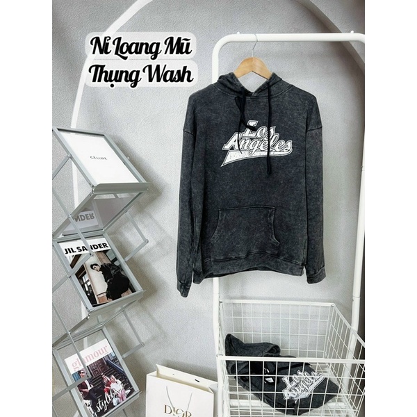 Áo nỉ hoodie loang túi trước , Áo hoodie unisex form to rộng
