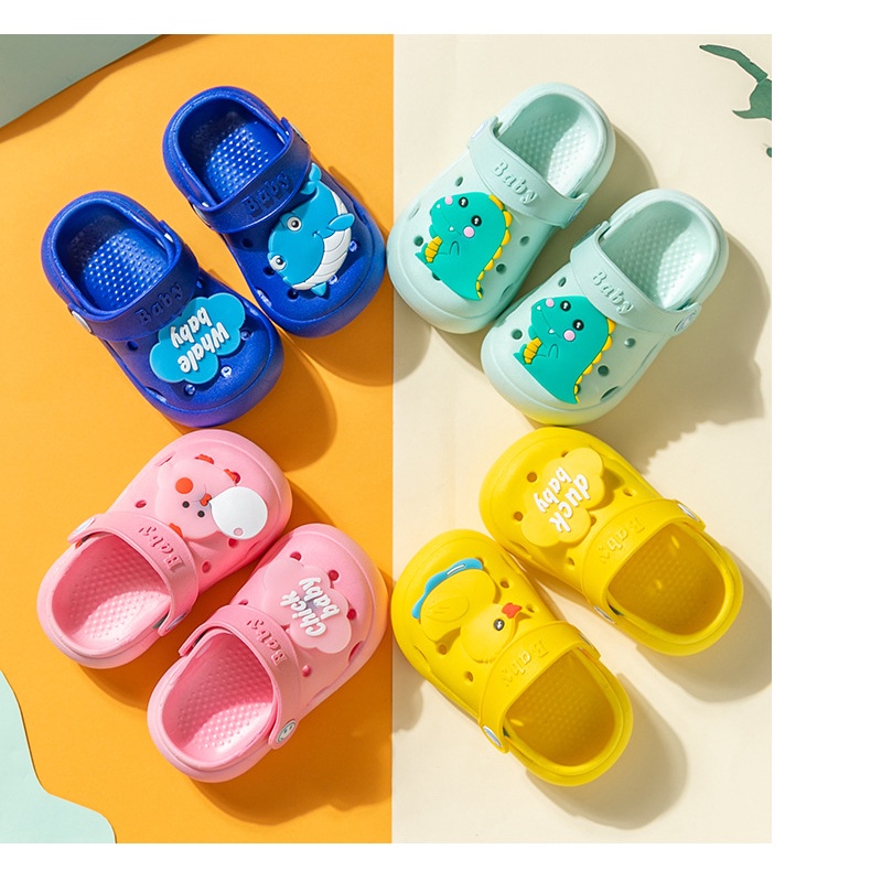 Dép cho bé sục cross hình ĐỘNG VẬT cho bé trai bé gái siêu nhẹ - mềm chống trơn trượt DQ01 và không bị hôi chân