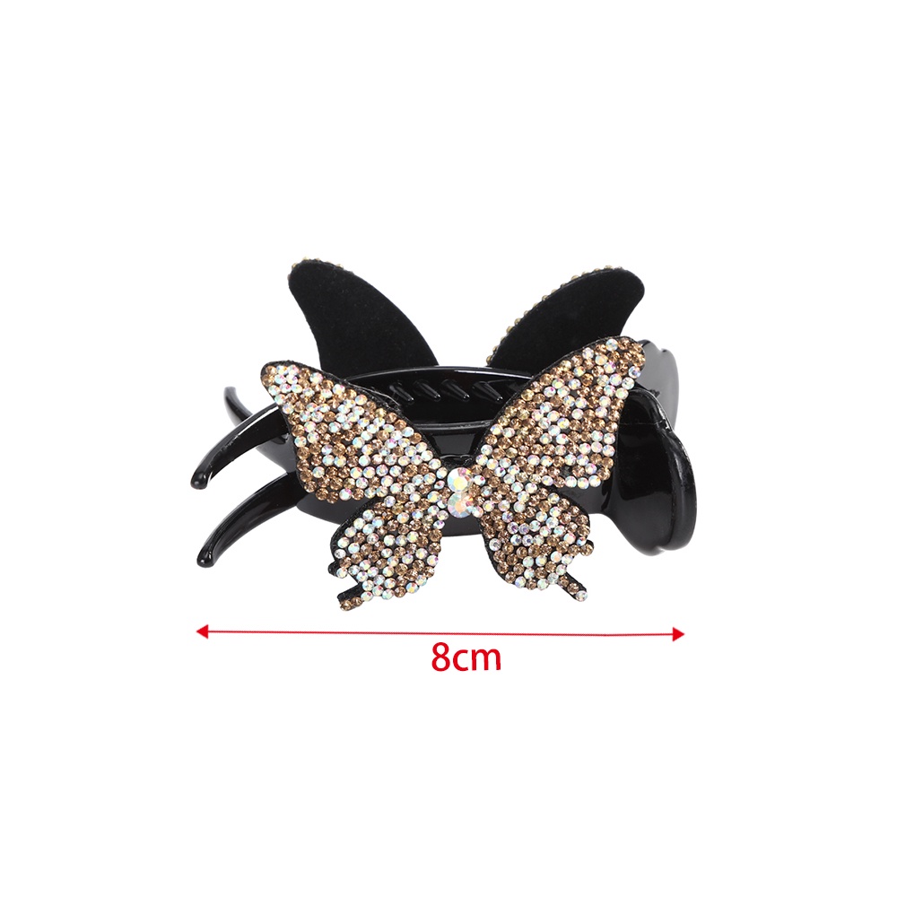 Haimeikang Kẹp tóchình bướm đính kim cương nhân tạo thời trang Hàn Quốc cho nữ