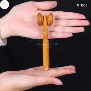 Masage hahanco cây lăn mát xa mũi mặt bằng gỗ thơm