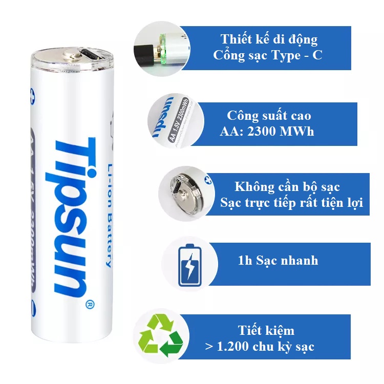 PIN SẠC TRỰC TIẾP 1000 CHU KỲ