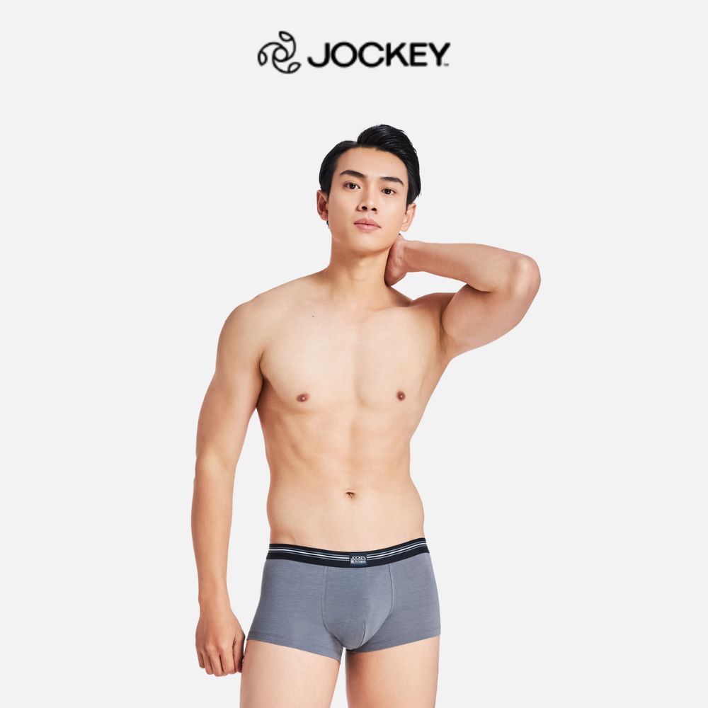 Quần Lót Nam Thun Bamboo Jockey Dáng Trunk Co Giãn Thoải Mái Màu Xám đậm - J1249_P1