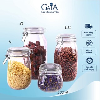[VN] Hũ thủy tinh nắp cài kín hơi, hũ thủy tinh nắp gài nhiều dung tích