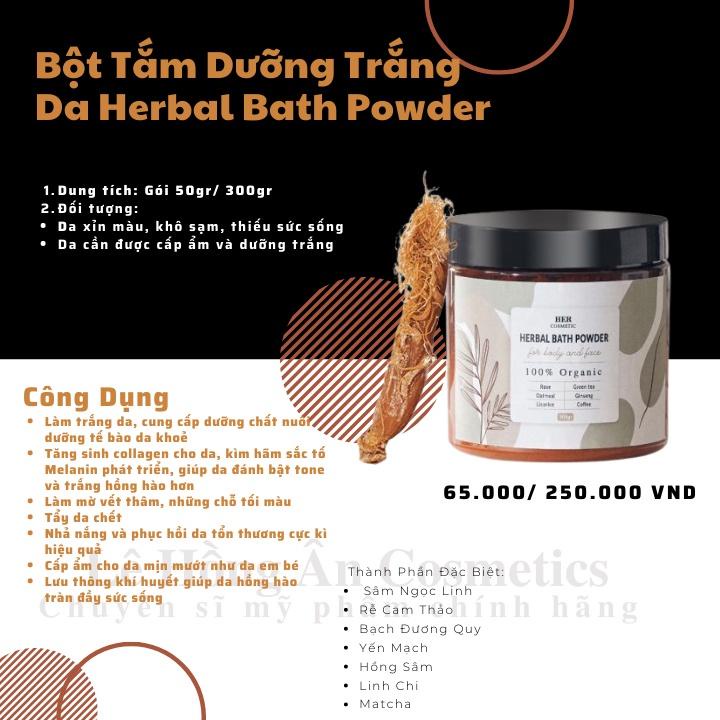 Bột Tắm Dưỡng Trắng Da Herbal Bath Powder Bột Tắm Trắng Thảo Dược