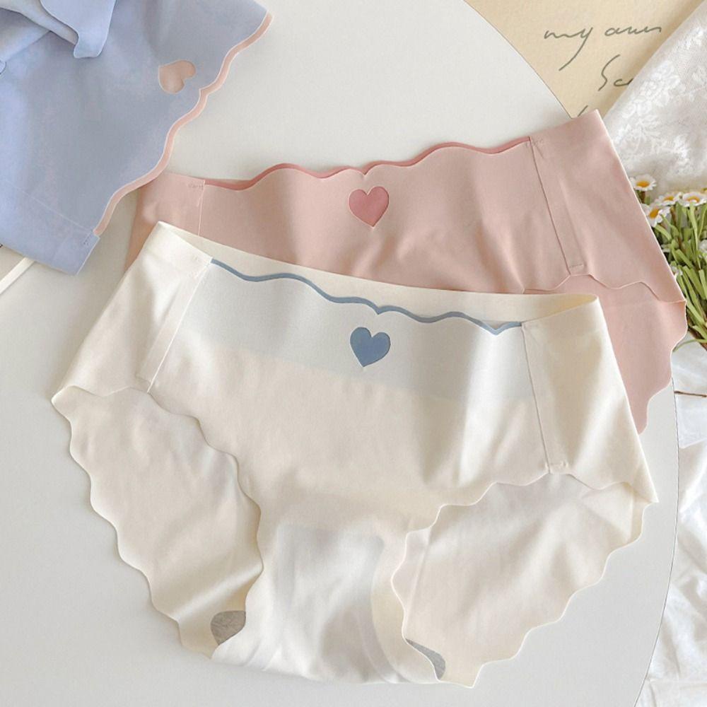 FALLFORBEAUTY Quần Lót Cotton Lưng Vừa Màu Sắc Đơn Giản Thoải Mái Thoáng Khí Phong Cách Hàn Quốc Cho Nữ