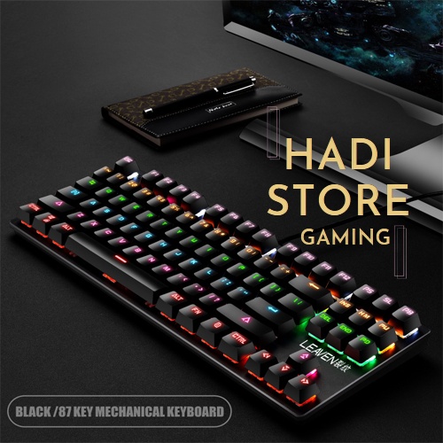 Bàn Phím Cơ Gaming K550 LEAVEN Đèn Led RGB 87 Key Blue Switch HADI_STORE GAMING