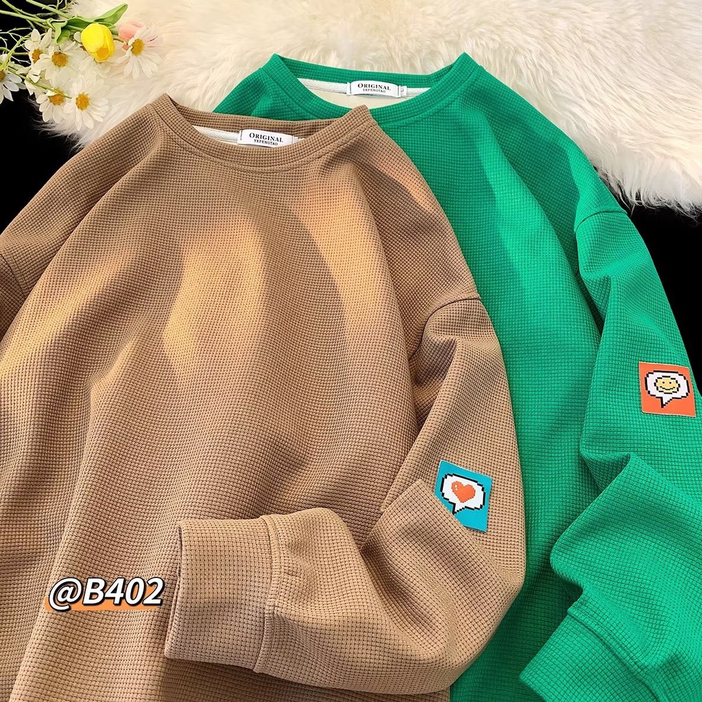 Áo Sweater Cổ Tròn Tay Dài Dáng Rộng Phong Cách Thời Trang Hàn Quốc 2022