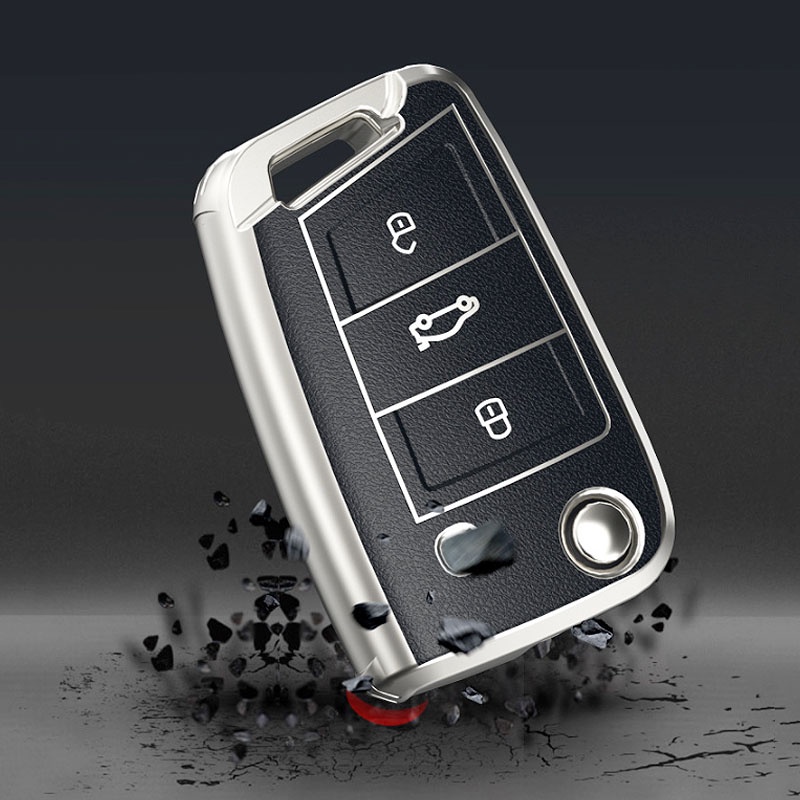 Vỏ Bọc Chìa Khóa Xe Hơi Bằng TPU Mềm Chất Lượng Cao Chống Rơi Cho Volkswagen Golf