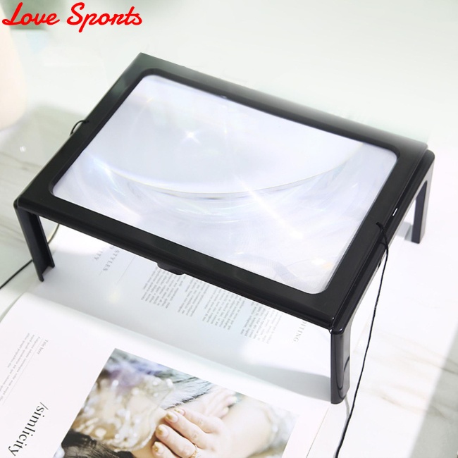 Kính Lúp Đọc Sách Có 6 Đèn Led Dành Cho Người Lớn Tuổi