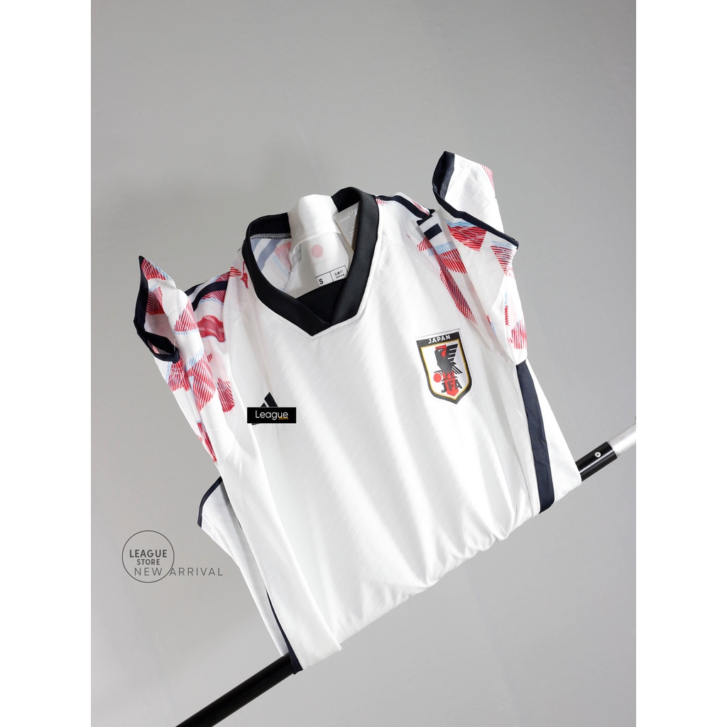 Bộ quần áo đội tuyển nhật leaguestore sân khách 22/23 - áo đá bóng màu trắng vải thái dệt mịn form âu