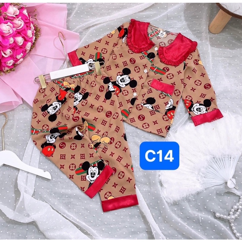 Pizama lụa mango sz 9-21kg