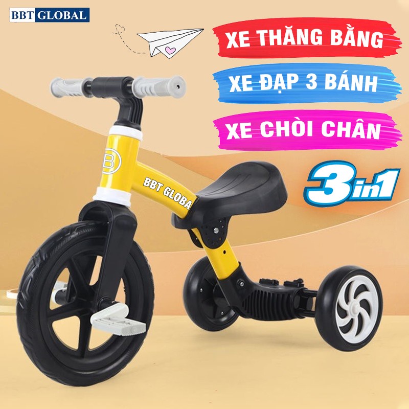 Xe chòi chân cho bé 1 tuổi BBT Global Q4, 4 bánh thăng bằng, bảo hành 3 tháng toàn quốc