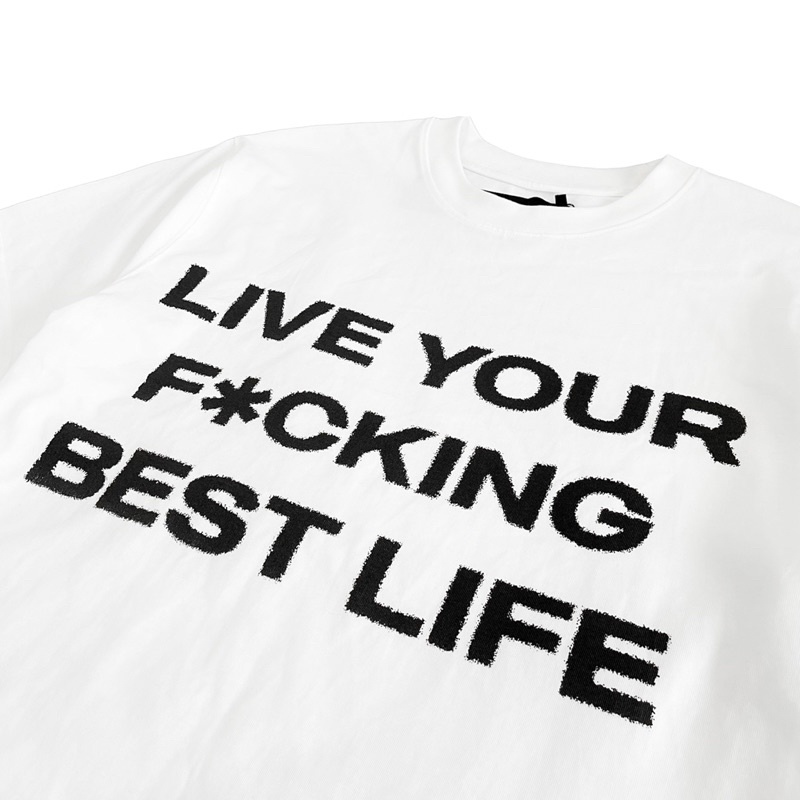Áo thun ngắn tay LiveUF* White Boxy T-shirt 280gsm