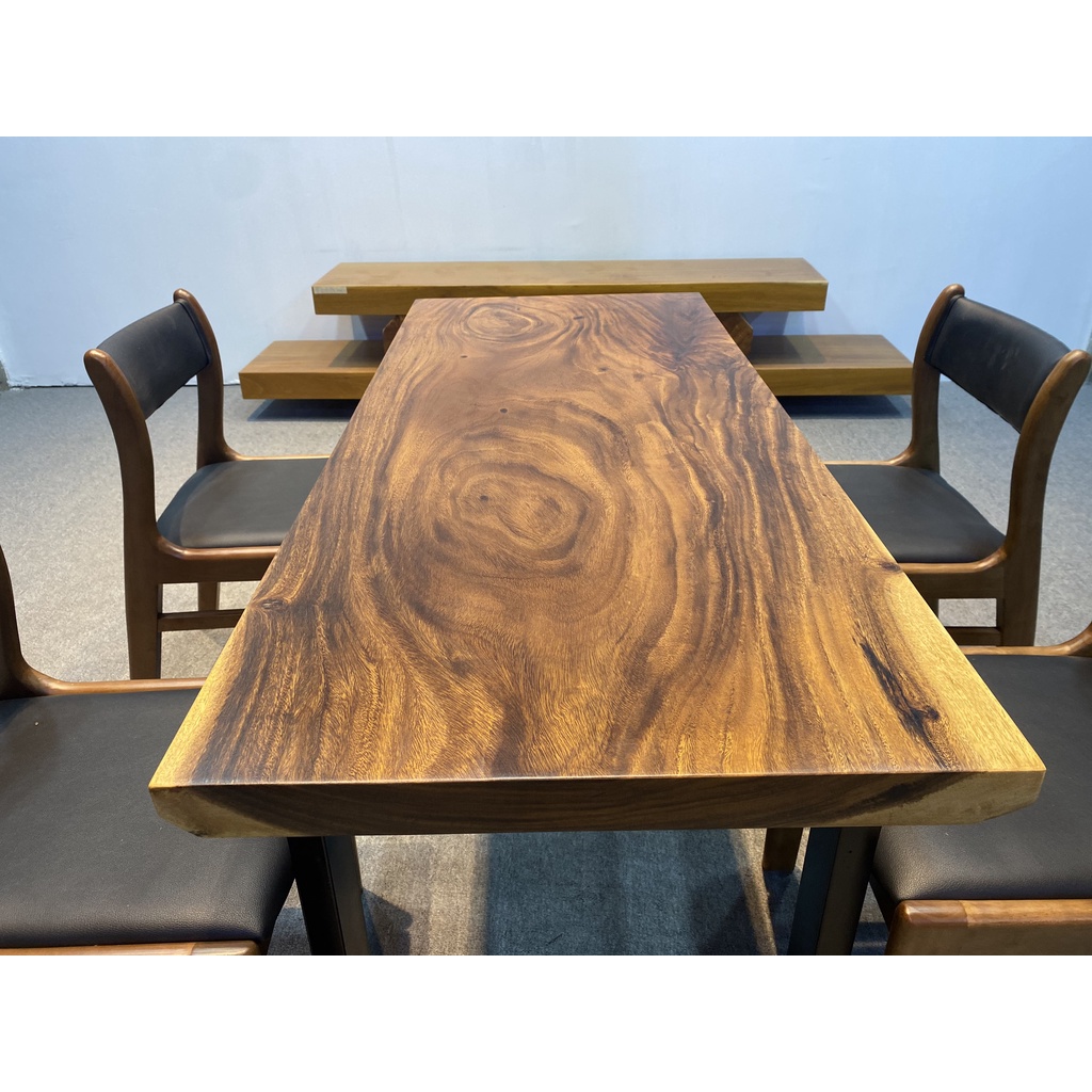 Bàn ăn gỗ me tây , bàn ăn 4 ghế dành cho gia đình ,gỗ tự nhiên nguyên khối sang trọng