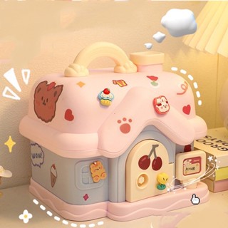 Ngôi nhà đựng đồ con heo đất tiết kiệm hoạt hình nhà nấm nhỏ dễ thương mẫu mới 2023