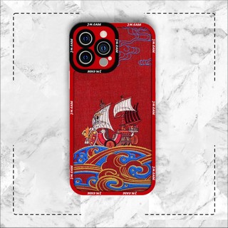 Ốp lưng iphone samsung xiaomi oppo cạnh vuông JMCase One Piece Thuyền