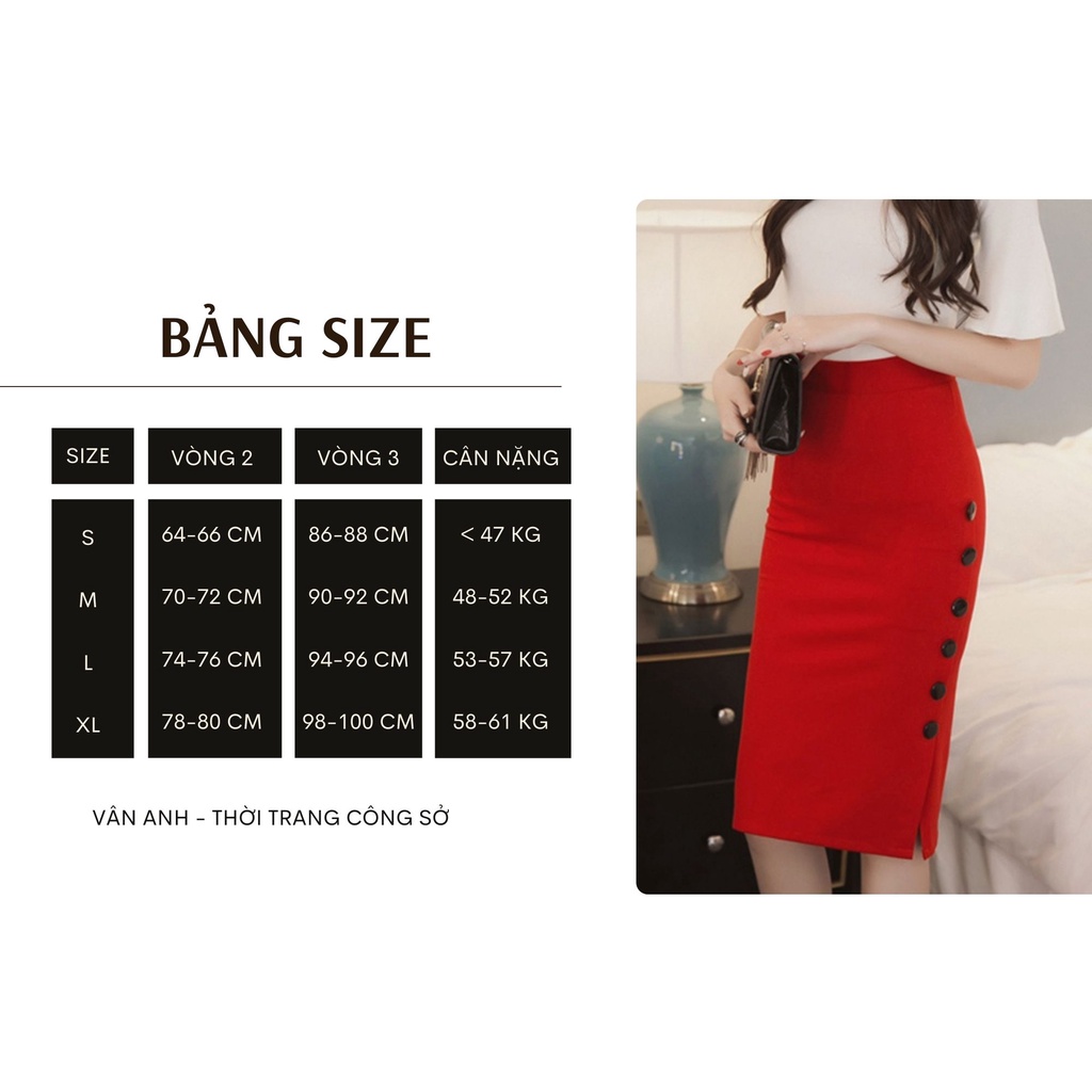 Chân váy bút chì công sở thanh lịch tôn dáng - CV0031