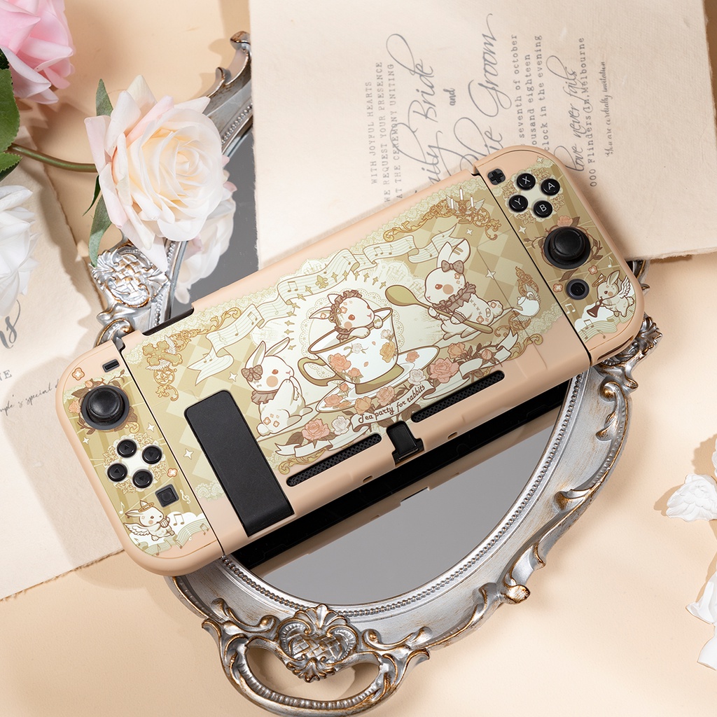 Ốp Bảo Vệ Máy Chơi Game Nintendo Switch Hình Thỏ Đáng Yêu