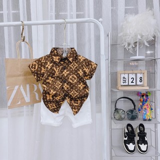Set Sơmi lụa mỏng sành điệu cho bé trai 10-20kg
