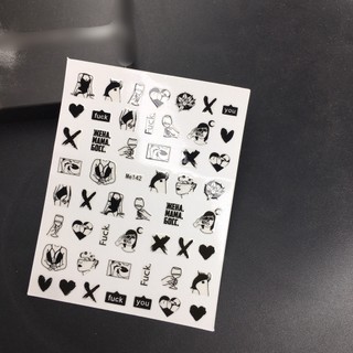 Sticker trang trí nail họa tiết sexy - CA -ME -F