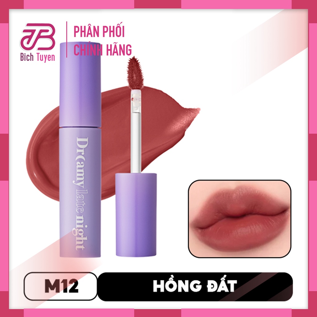 Màu M9 - M17 Son MERZY Son Kem Lì, Mịn Mượt Nhẹ Môi Merzy Dreamy Late Night Mellow Tint 4g BT Cosmetic